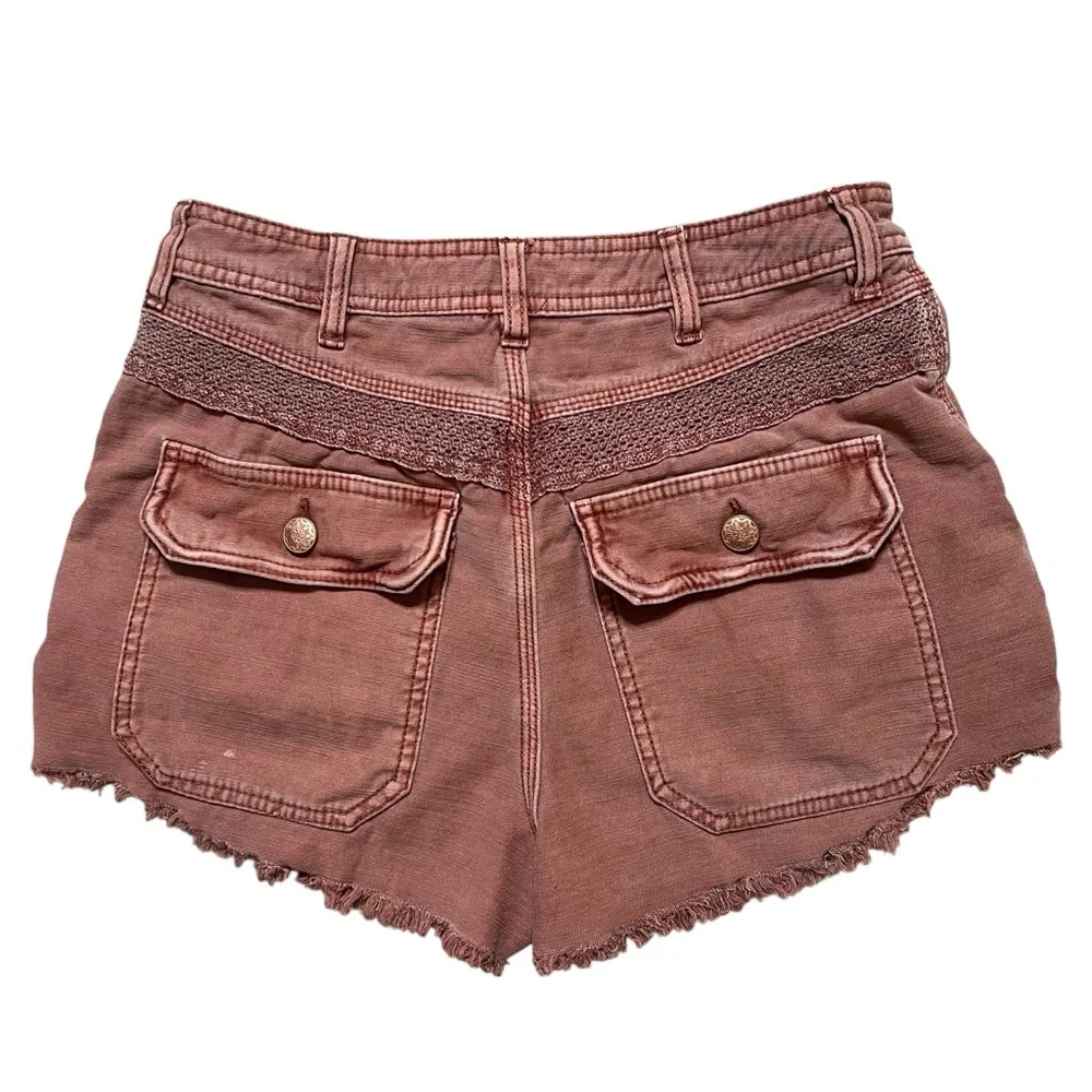 Free People Great Expectations lace trim shorts size 6